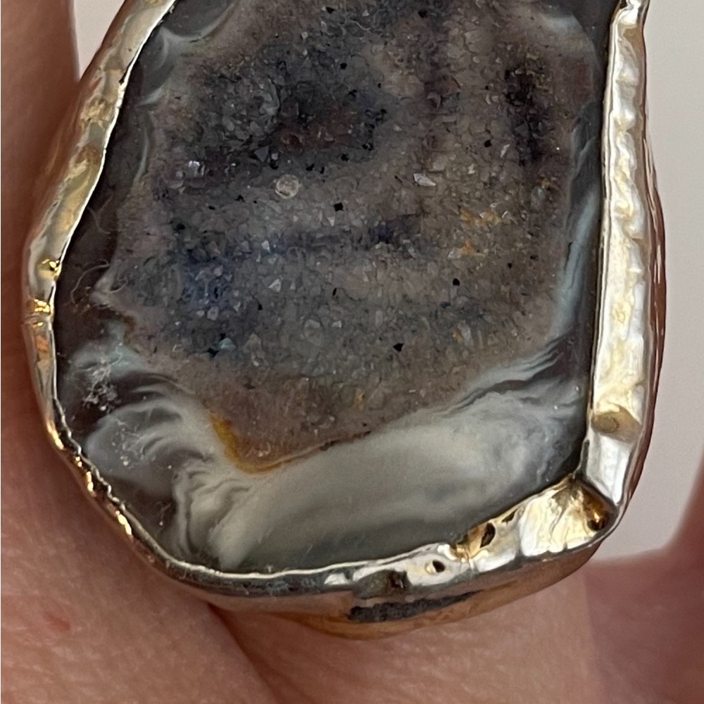 Adjustable Geode Ring - image 3